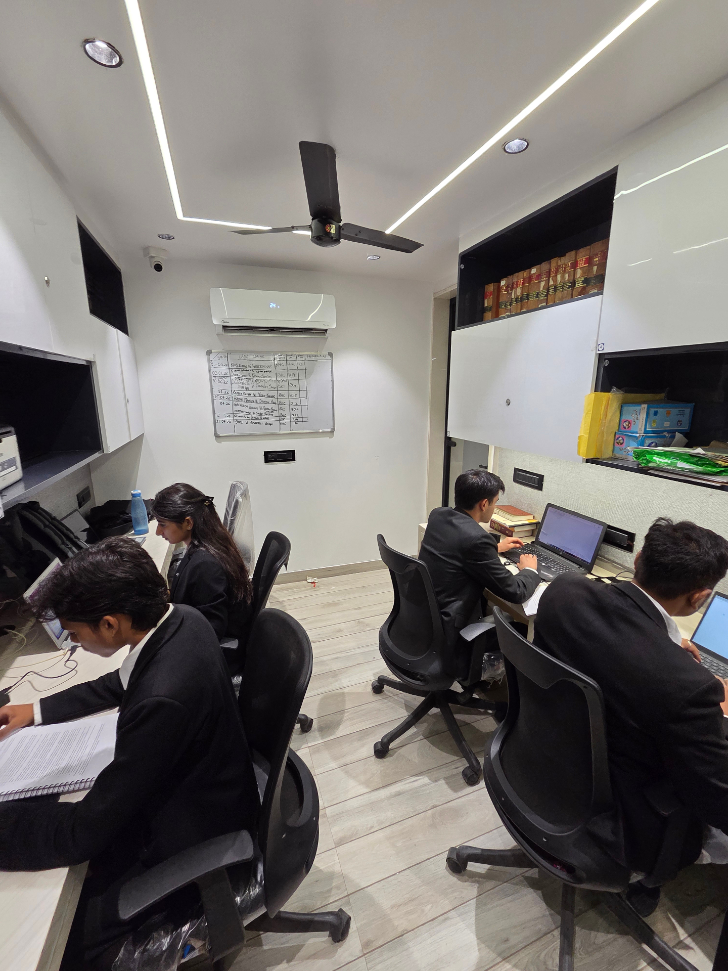 Samvid Law Chambers advocates preparing matters for hearing