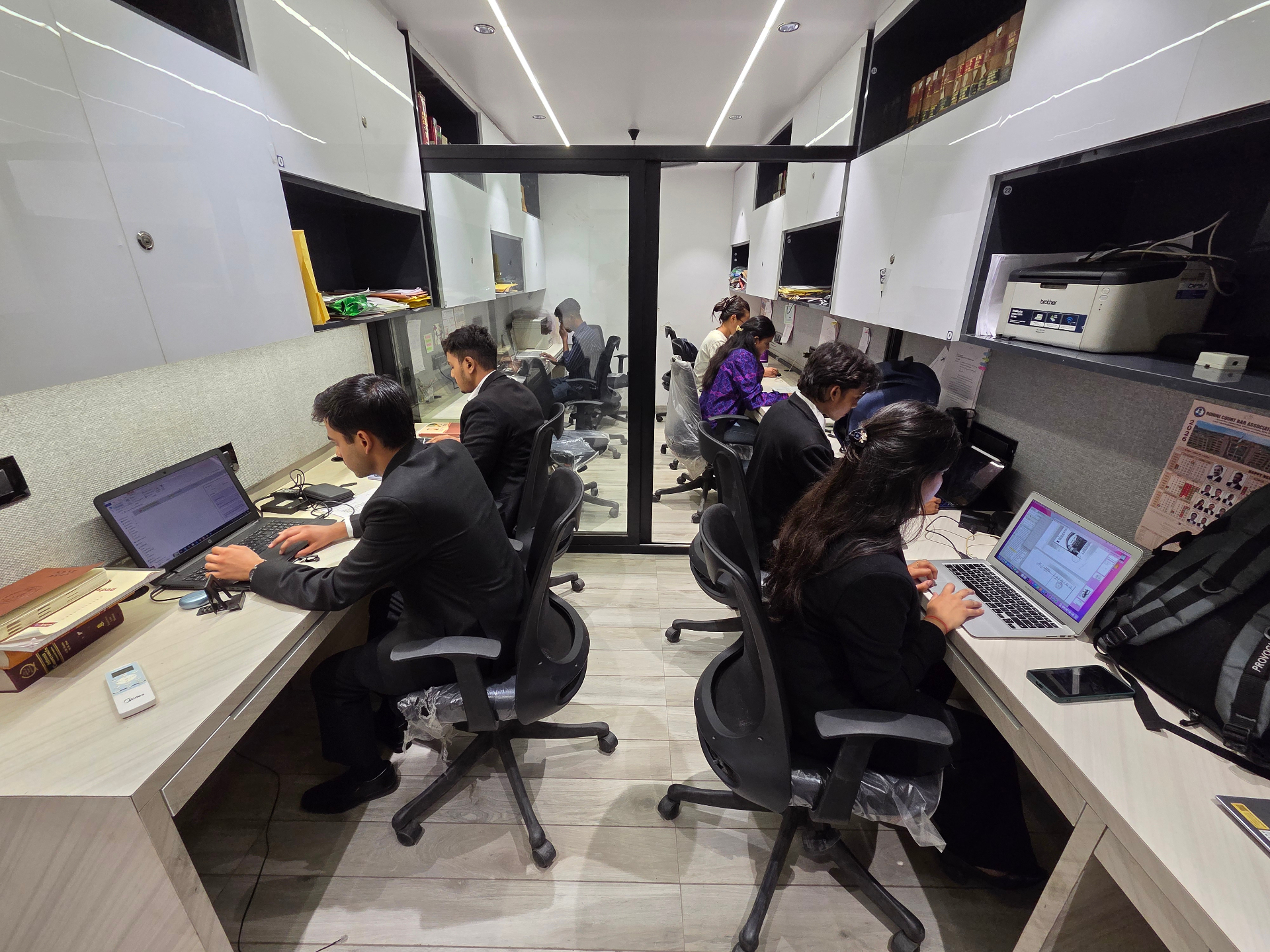 Samvid Law Chambers associates at work in the Rohini chambers